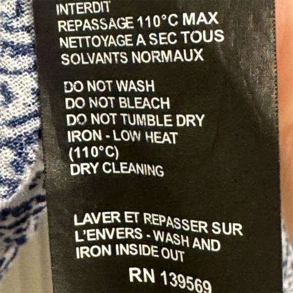 The Kooples Sunrise Blue Paisley Boho Tassel Blouse XS Romantic Bohemian Top - Picture 11 of 11